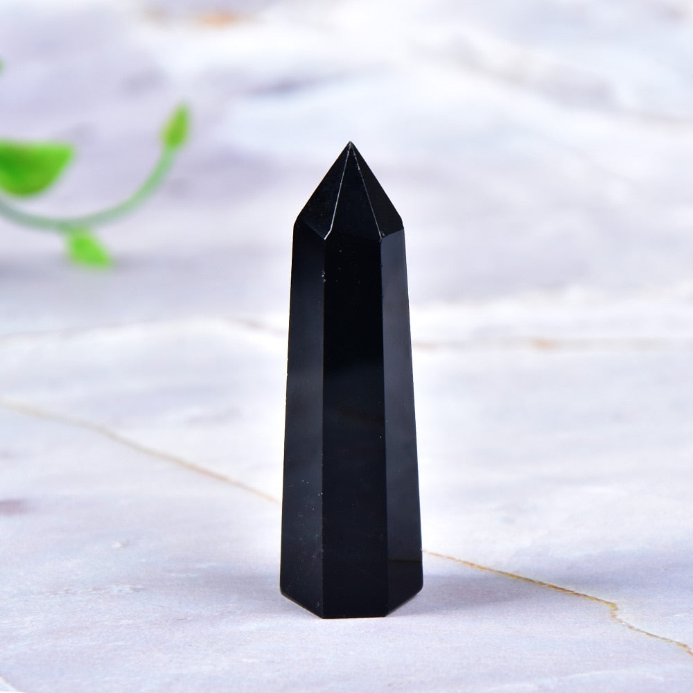 1PC Obsidian Crystal Point