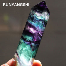 Load image into Gallery viewer, Natural Fluorite Crystal Healing Wand
