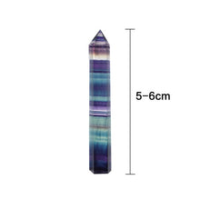 Load image into Gallery viewer, Natural Fluorite Crystal Healing Wand
