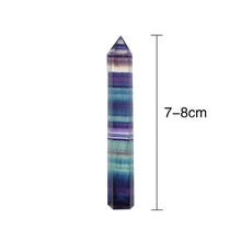 Load image into Gallery viewer, Natural Fluorite Crystal Healing Wand
