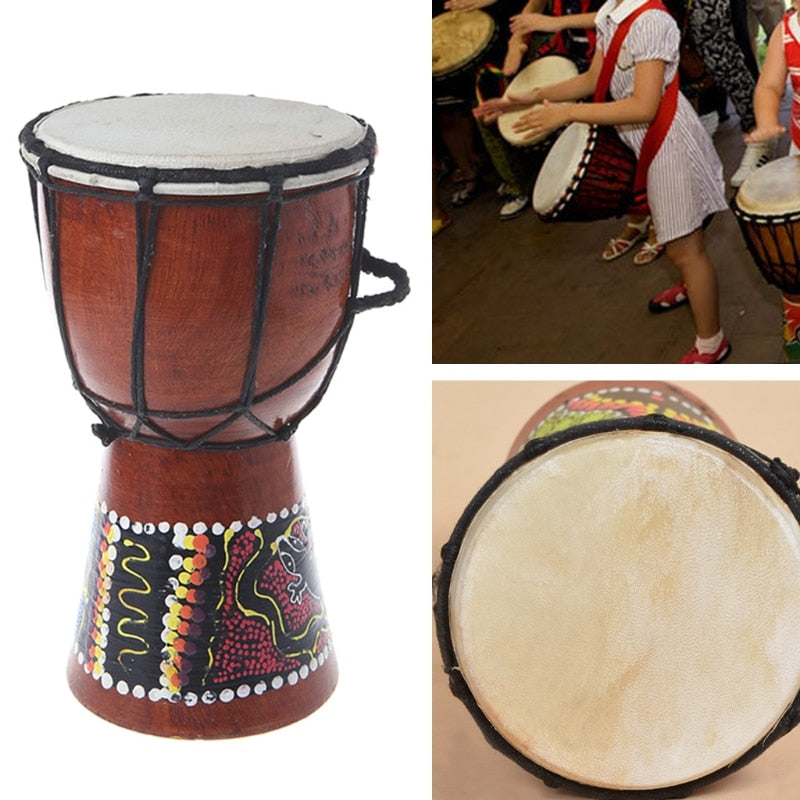 4 inch Professional African Djembe Drum Bongo Wood Good Sound Musical Instrument