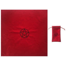 Load image into Gallery viewer, Pentagram Tarot cloth with Bag Velvet Altar
