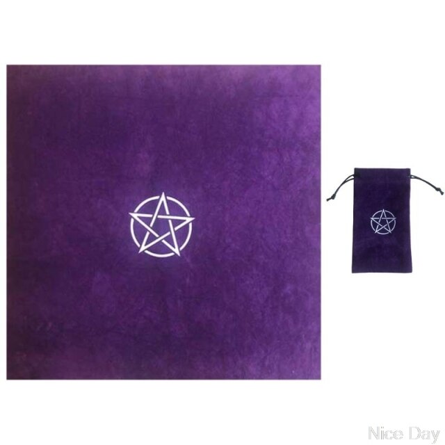 Pentagram Tarot Tablecloth with Bag