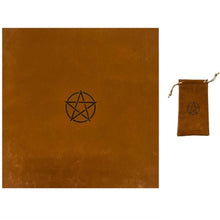 Load image into Gallery viewer, Pentagram Tarot cloth with Bag Velvet Altar
